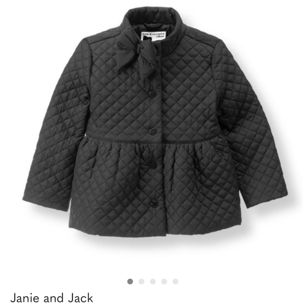 Janie and Jack Charcoal Quilted Puffer Coat